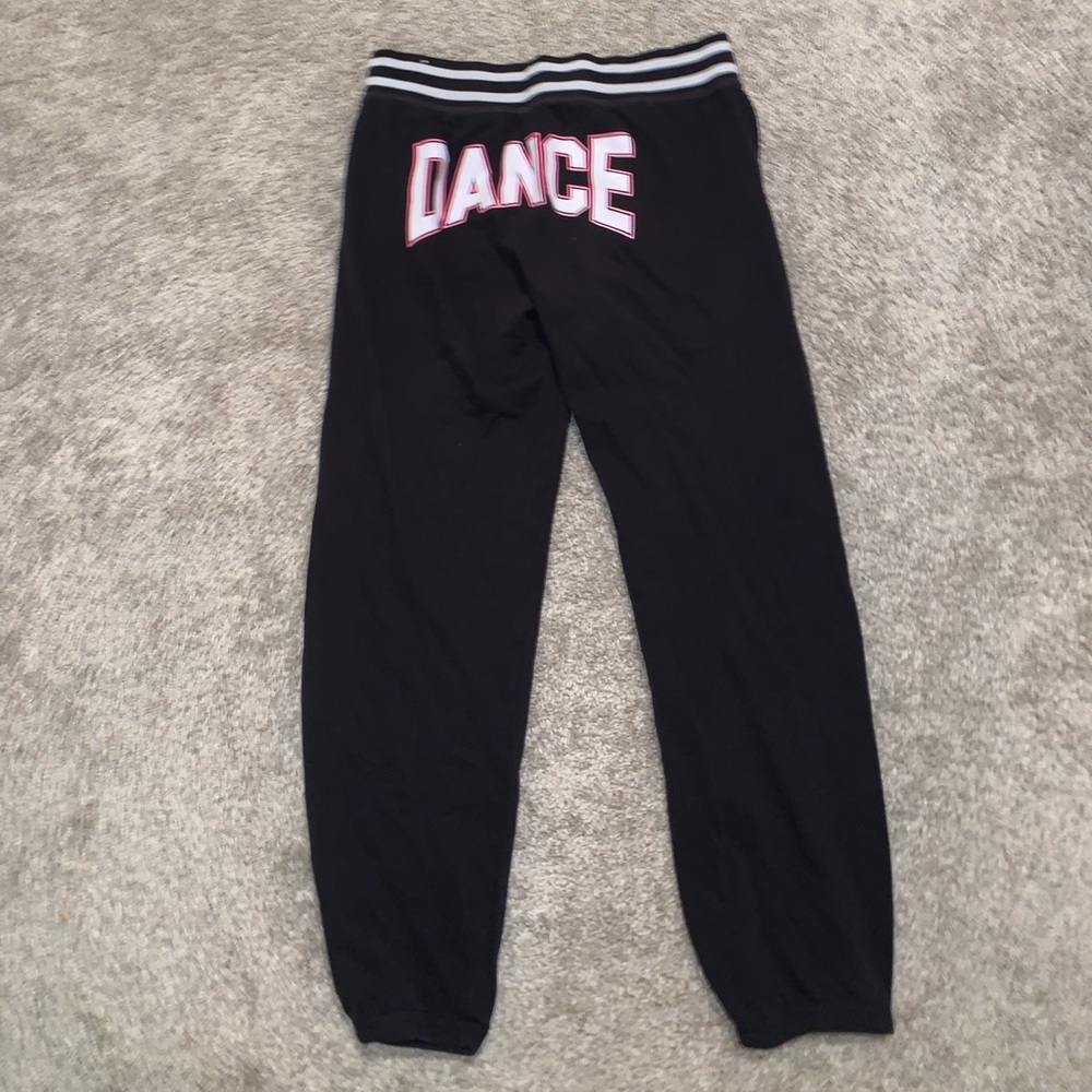 Justice Girl Black & Pink Dance Sweatpants size 16 - Picture 7 of 8